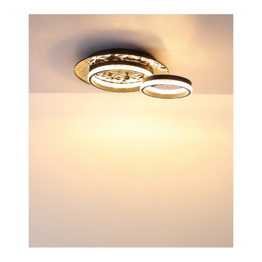 Globo - LED Stropna svjetiljka LED/24W/230V 3000K 40x50,5 cm crna/zlatna