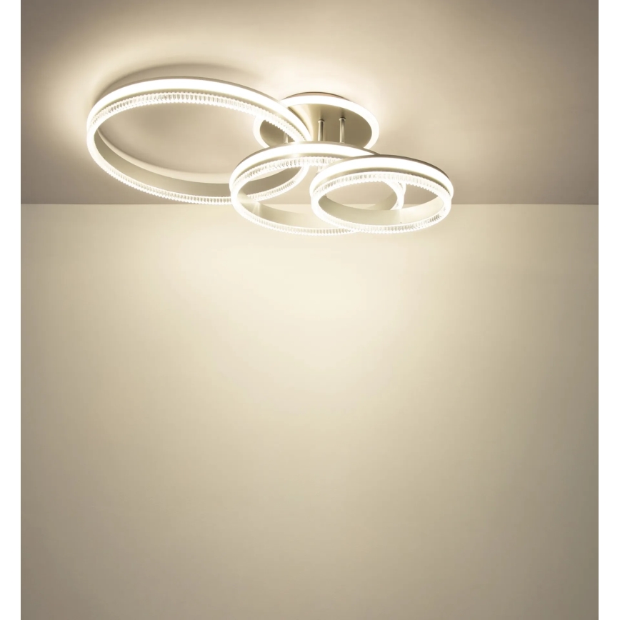 Globo - LED prigušiva stropna svjetiljka LED/72W/230V 2700-6000K srebrna + daljinski upravljač