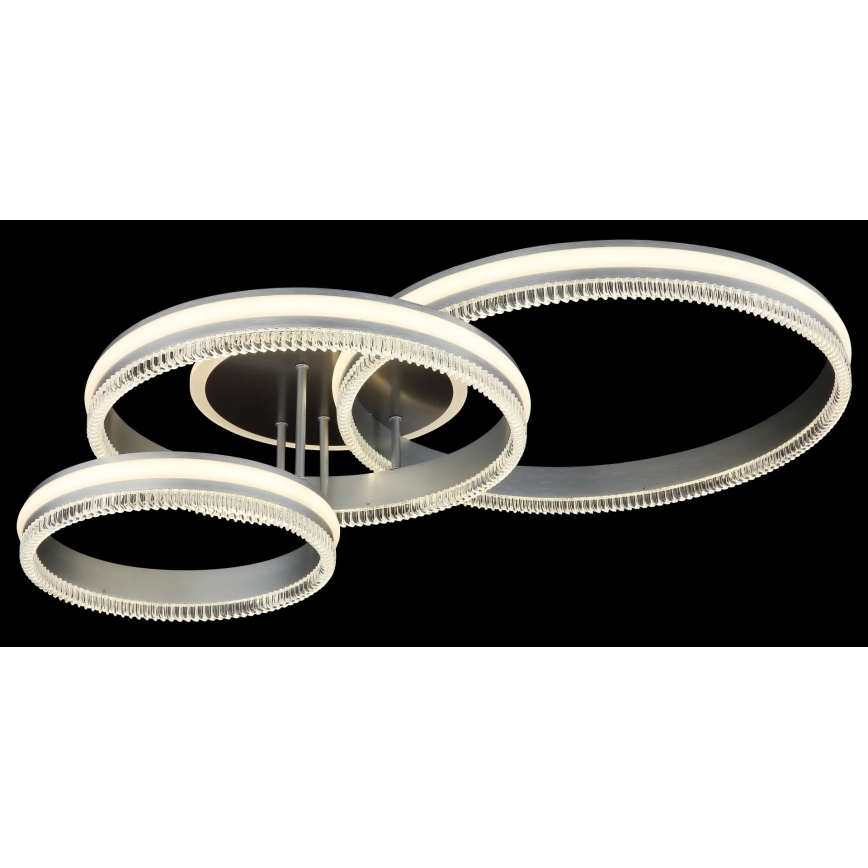 Globo - LED prigušiva stropna svjetiljka LED/72W/230V 2700-6000K srebrna + daljinski upravljač