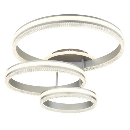 Globo - LED prigušiva stropna svjetiljka LED/72W/230V 2700-6000K srebrna + daljinski upravljač