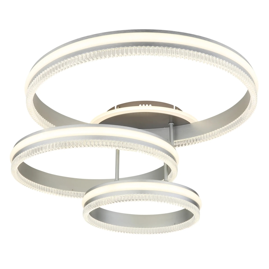 Globo - LED prigušiva stropna svjetiljka LED/72W/230V 2700-6000K srebrna + daljinski upravljač