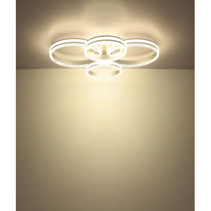 Globo - LED stropna svjetiljka s prigušivanjem LED/90W/230V 2700-6000K srebrna + daljinski upravljač