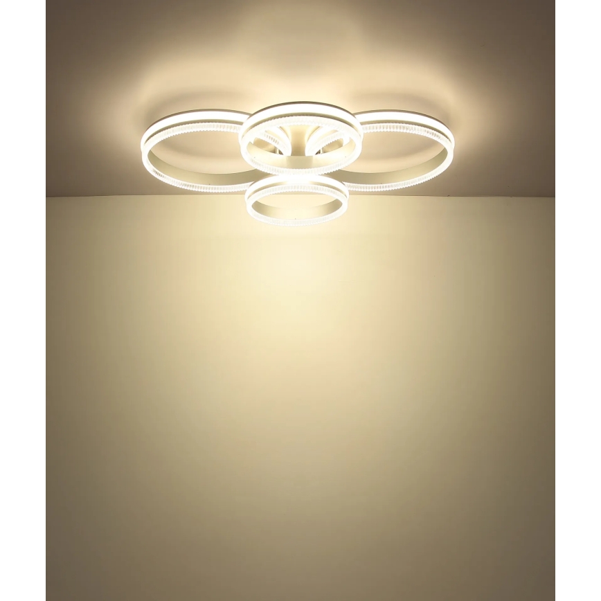 Globo - LED stropna svjetiljka s prigušivanjem LED/90W/230V 2700-6000K srebrna + daljinski upravljač