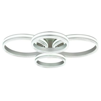 Globo - LED stropna svjetiljka s prigušivanjem LED/90W/230V 2700-6000K srebrna + daljinski upravljač