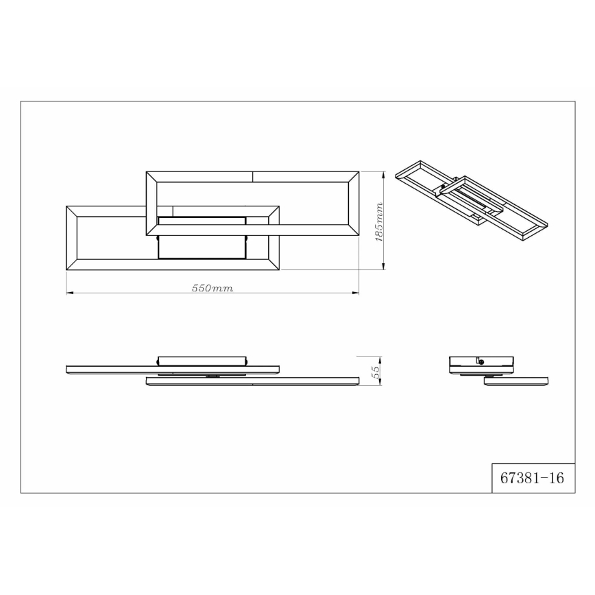 Globo - LED stropna svjetiljka LED/16W/230V 3000/4000/6000K
