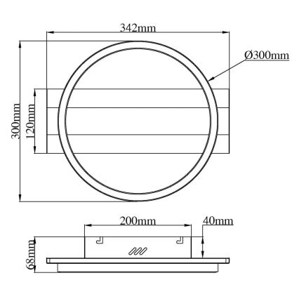 Globo - LED stropna svjetiljka LED/24W/230V 4000K 30x34,2 cm