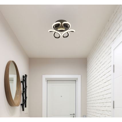 Globo - LED Stropna svjetiljka LED/24W/230V 2700/4000/6000K pr. 26 cm crna