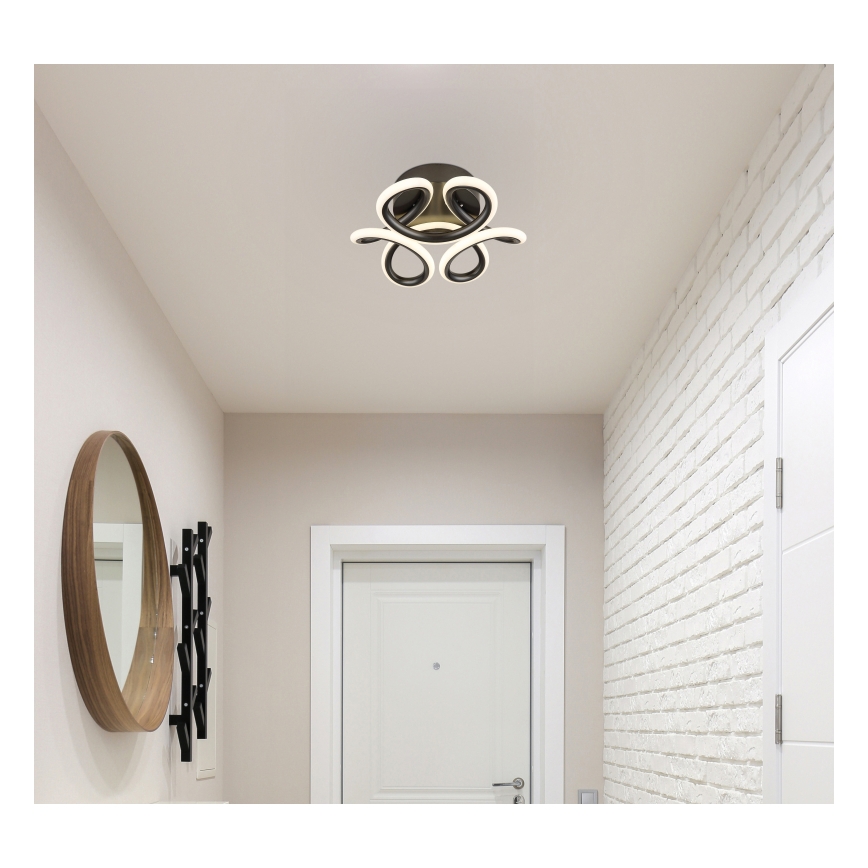 Globo - LED Stropna svjetiljka LED/24W/230V 2700/4000/6000K pr. 26 cm crna