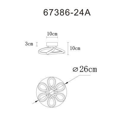 Globo - LED Stropna svjetiljka LED/24W/230V 2700/4000/6000K pr. 26 cm crna