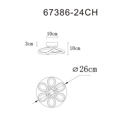 Globo - LED Stropna svjetiljka LED/24W/230V 2700/4000/6000K pr. 26 cm zlatna
