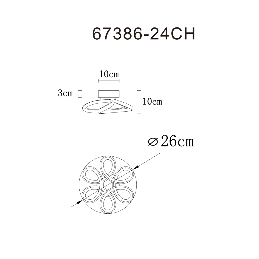 Globo - LED Stropna svjetiljka LED/24W/230V 2700/4000/6000K pr. 26 cm zlatna