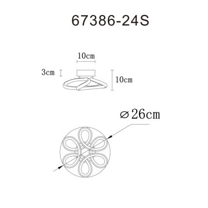 Globo - LED Stropna svjetiljka LED/24W/230V 2700/4000/6000K pr. 26 cm mat krom