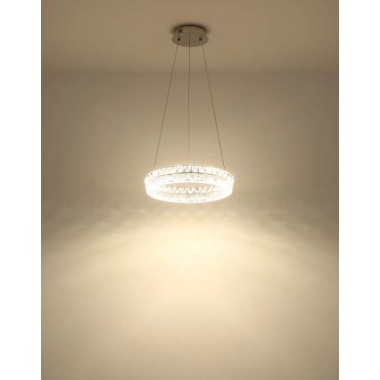 Globo - LED prigušivi luster na sajli LED/24W/230V 2700-6000K prozirno + daljinski upravljač