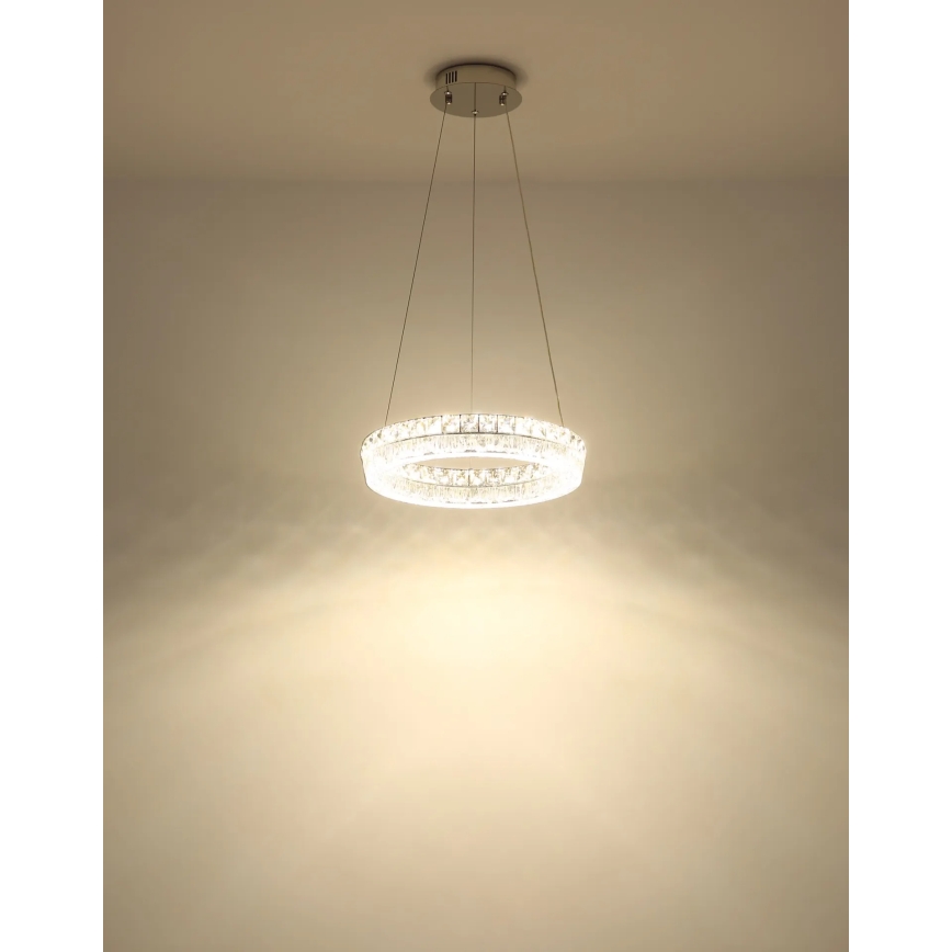 Globo - LED prigušivi luster na sajli LED/24W/230V 2700-6000K prozirno + daljinski upravljač