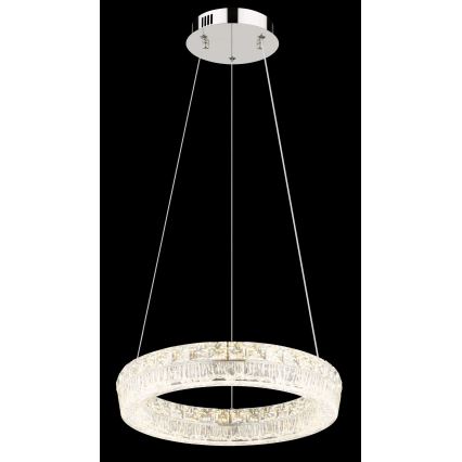 Globo - LED prigušivi luster na sajli LED/24W/230V 2700-6000K prozirno + daljinski upravljač