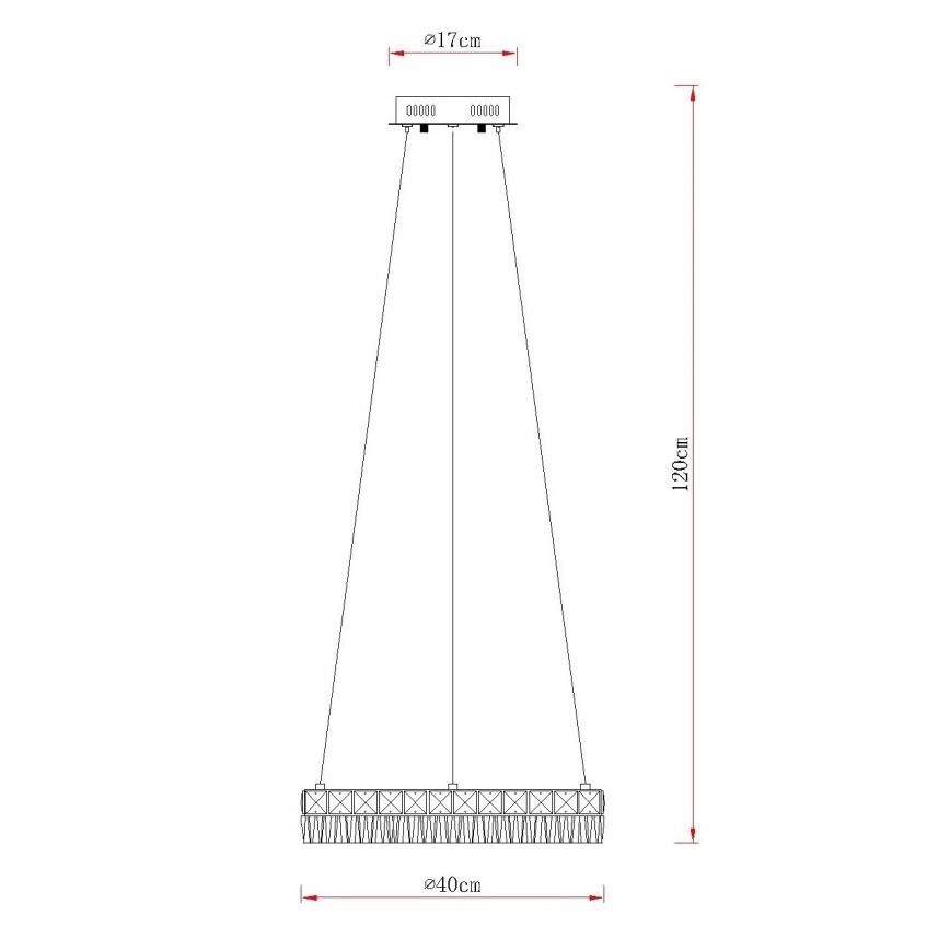 Globo - LED prigušivi luster na sajli LED/24W/230V 2700-6000K prozirno + daljinski upravljač