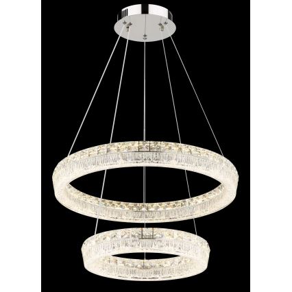 Globo - LED luster na sajli s mogućnošću prigušivanja LED/60W/230V 2700-6000K proziran + daljinski upravljač