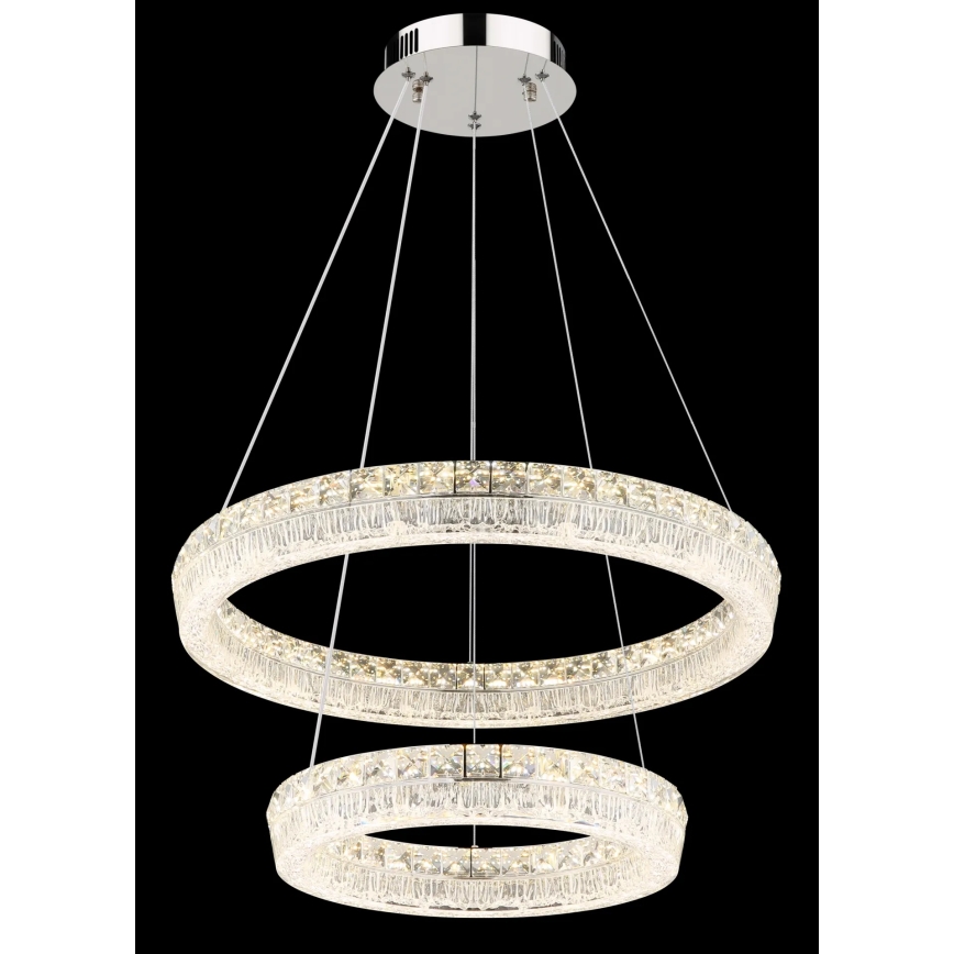 Globo - LED luster na sajli s mogućnošću prigušivanja LED/60W/230V 2700-6000K proziran + daljinski upravljač