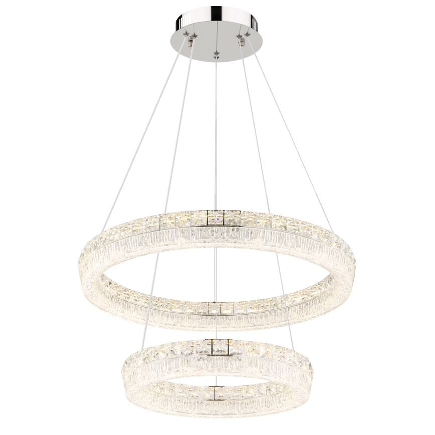 Globo - LED luster na sajli s mogućnošću prigušivanja LED/60W/230V 2700-6000K proziran + daljinski upravljač