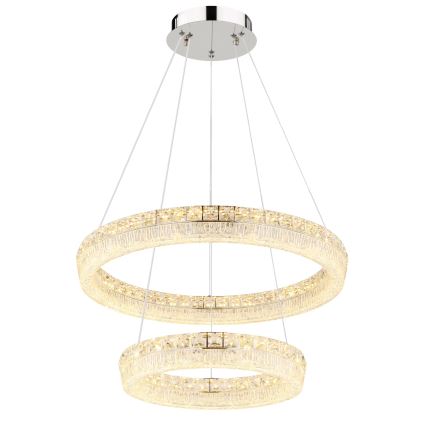 Globo - LED luster na sajli s mogućnošću prigušivanja LED/60W/230V 2700-6000K proziran + daljinski upravljač