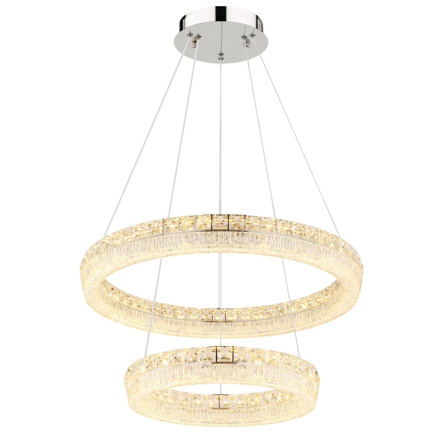 Globo - LED luster na sajli s mogućnošću prigušivanja LED/60W/230V 2700-6000K proziran + daljinski upravljač