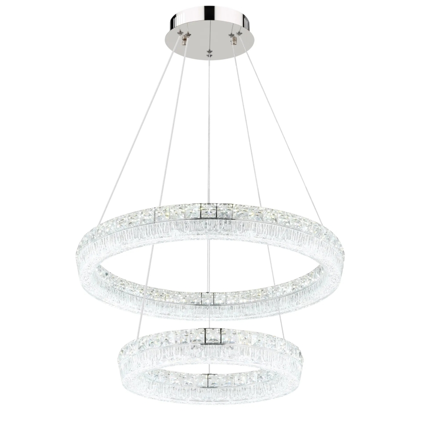 Globo - LED luster na sajli s mogućnošću prigušivanja LED/60W/230V 2700-6000K proziran + daljinski upravljač