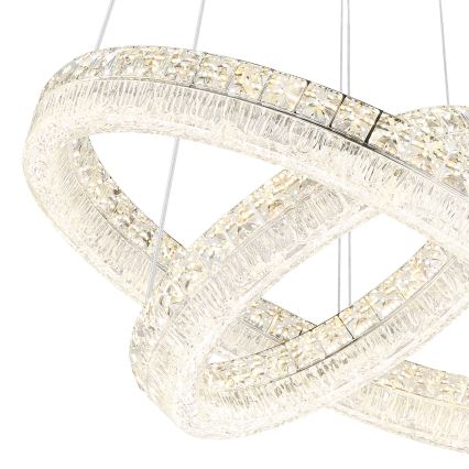 Globo - LED luster na sajli s mogućnošću prigušivanja LED/60W/230V 2700-6000K proziran + daljinski upravljač