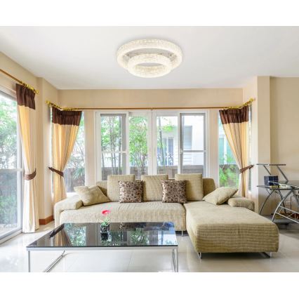 Globo - prigušivo LED stropno svjetlo LED/60W/230V 2700-6000K prozirno + daljinski upravljač