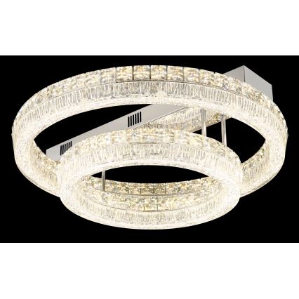 Globo - prigušivo LED stropno svjetlo LED/60W/230V 2700-6000K prozirno + daljinski upravljač