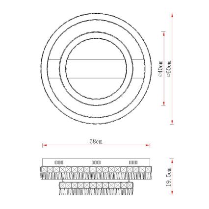 Globo - prigušivo LED stropno svjetlo LED/60W/230V 2700-6000K prozirno + daljinski upravljač