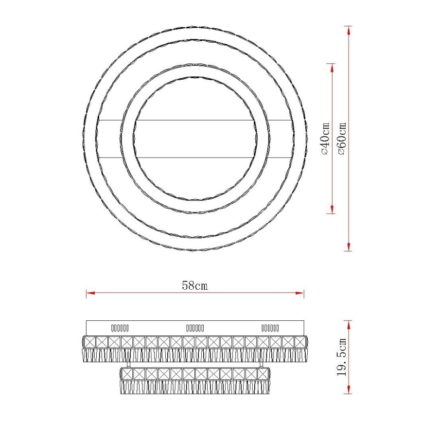 Globo - prigušivo LED stropno svjetlo LED/60W/230V 2700-6000K prozirno + daljinski upravljač
