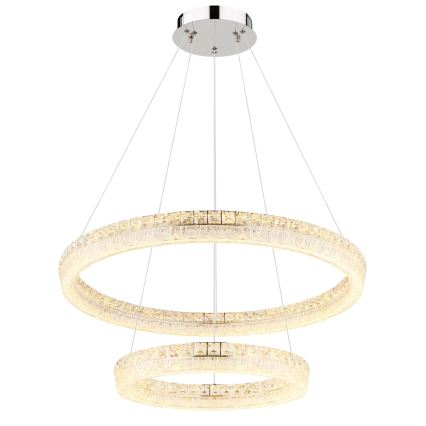 Globo - LED luster na užetu s mogućnošću prigušivanja LED/72W/230V 2700-6000K proziran + daljinski upravljač