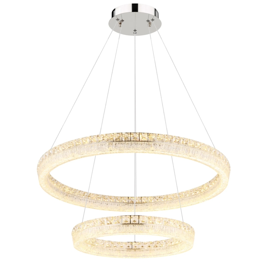 Globo - LED luster na užetu s mogućnošću prigušivanja LED/72W/230V 2700-6000K proziran + daljinski upravljač