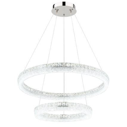 Globo - LED luster na užetu s mogućnošću prigušivanja LED/72W/230V 2700-6000K proziran + daljinski upravljač