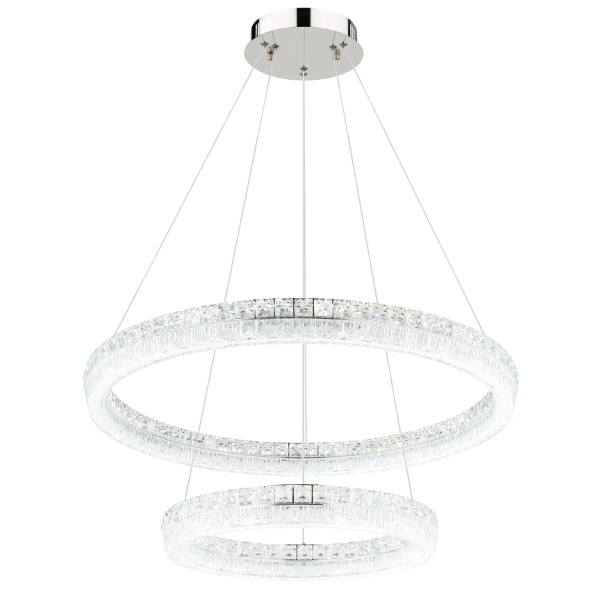 Globo - LED luster na užetu s mogućnošću prigušivanja LED/72W/230V 2700-6000K proziran + daljinski upravljač