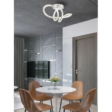 Globo - Prigušivo LED stropno svjetlo LED/40W/230V 2700-6000K sjajni krom + daljinski upravljač