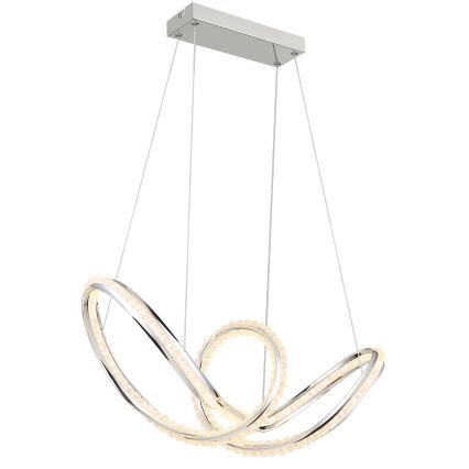 Globo - prigušivi LED luster na kabelu LED/45W/230V 2700-6000K sjajni krom + daljinski upravljač