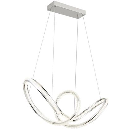 Globo - prigušivi LED luster na kabelu LED/45W/230V 2700-6000K sjajni krom + daljinski upravljač