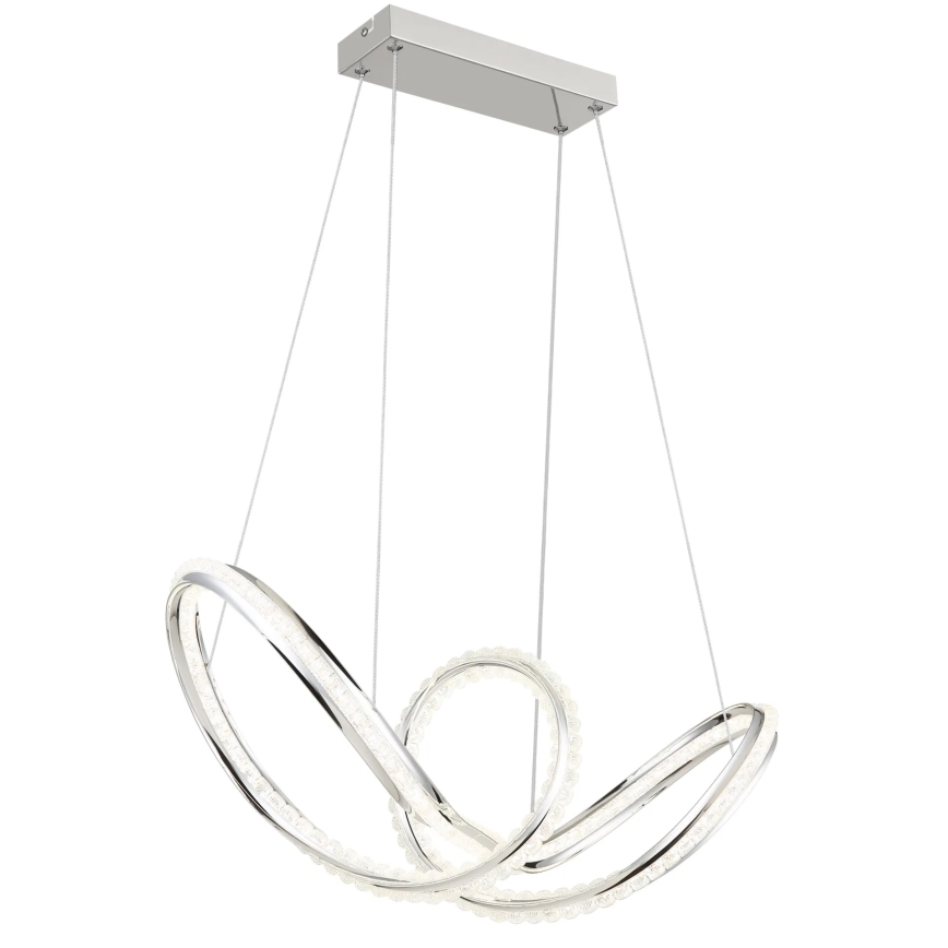 Globo - prigušivi LED luster na kabelu LED/45W/230V 2700-6000K sjajni krom + daljinski upravljač