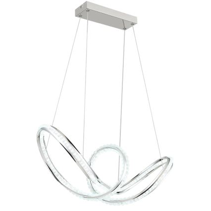 Globo - prigušivi LED luster na kabelu LED/45W/230V 2700-6000K sjajni krom + daljinski upravljač