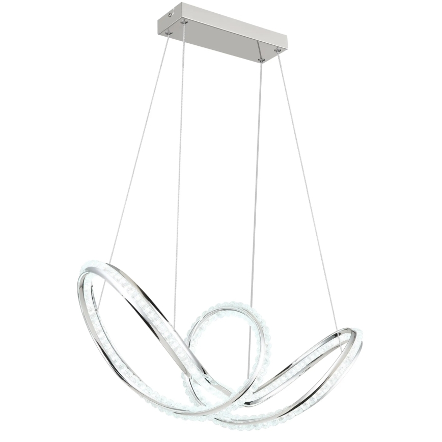 Globo - prigušivi LED luster na kabelu LED/45W/230V 2700-6000K sjajni krom + daljinski upravljač