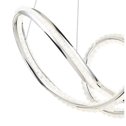 Globo - prigušivi LED luster na kabelu LED/45W/230V 2700-6000K sjajni krom + daljinski upravljač