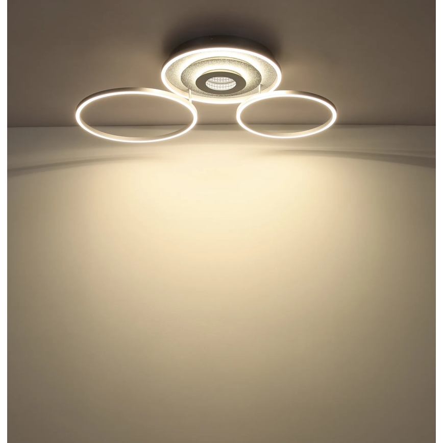 Globo - LED prigušivo stropno svjetlo LED/40W/230V 2700-6500K 57x99,2 cm srebrno + daljinski upravljač