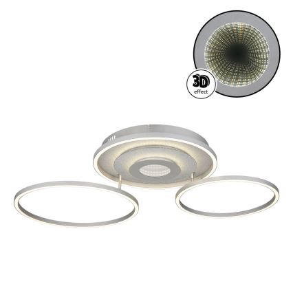 Globo - LED prigušivo stropno svjetlo LED/40W/230V 2700-6500K 57x99,2 cm srebrno + daljinski upravljač