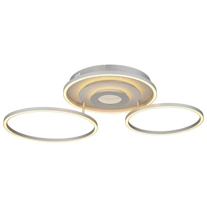 Globo - LED prigušivo stropno svjetlo LED/40W/230V 2700-6500K 57x99,2 cm srebrno + daljinski upravljač