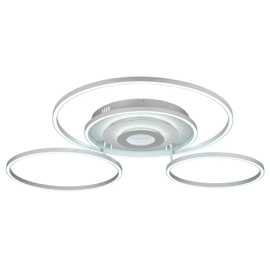 Globo - LED stropna svjetiljka s mogućnošću prigušivanja LED/60W/230V 2700-6500K 80,8x99,2 cm srebrna + daljinski upravljač