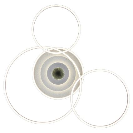 Globo - LED stropna svjetiljka s mogućnošću prigušivanja LED/60W/230V 2700-6500K 80,8x99,2 cm srebrna + daljinski upravljač