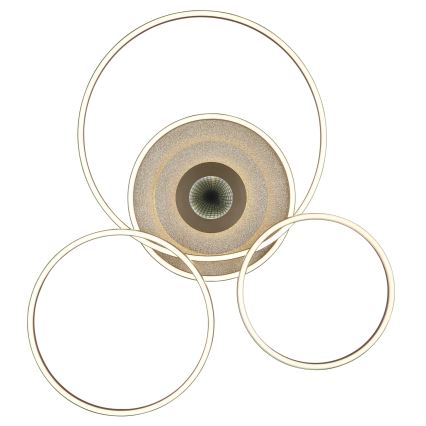 Globo - LED stropna svjetiljka s prigušivanjem LED/60W/230V 2700-6500K 80,8x99,2 cm smeđa + daljinski upravljač