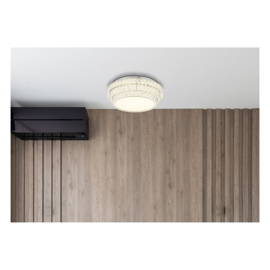 Globo - LED Prigušiva stropna svjetiljka LED/48W/230V 2700-6000K pr. 50 cm bijela + daljinski upravljač