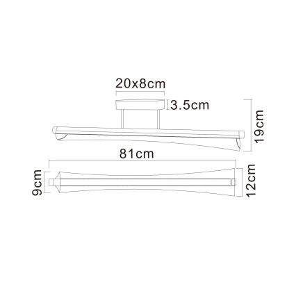 Globo - LED luster na štangu LED/28W/230V 2700/4000/6000K